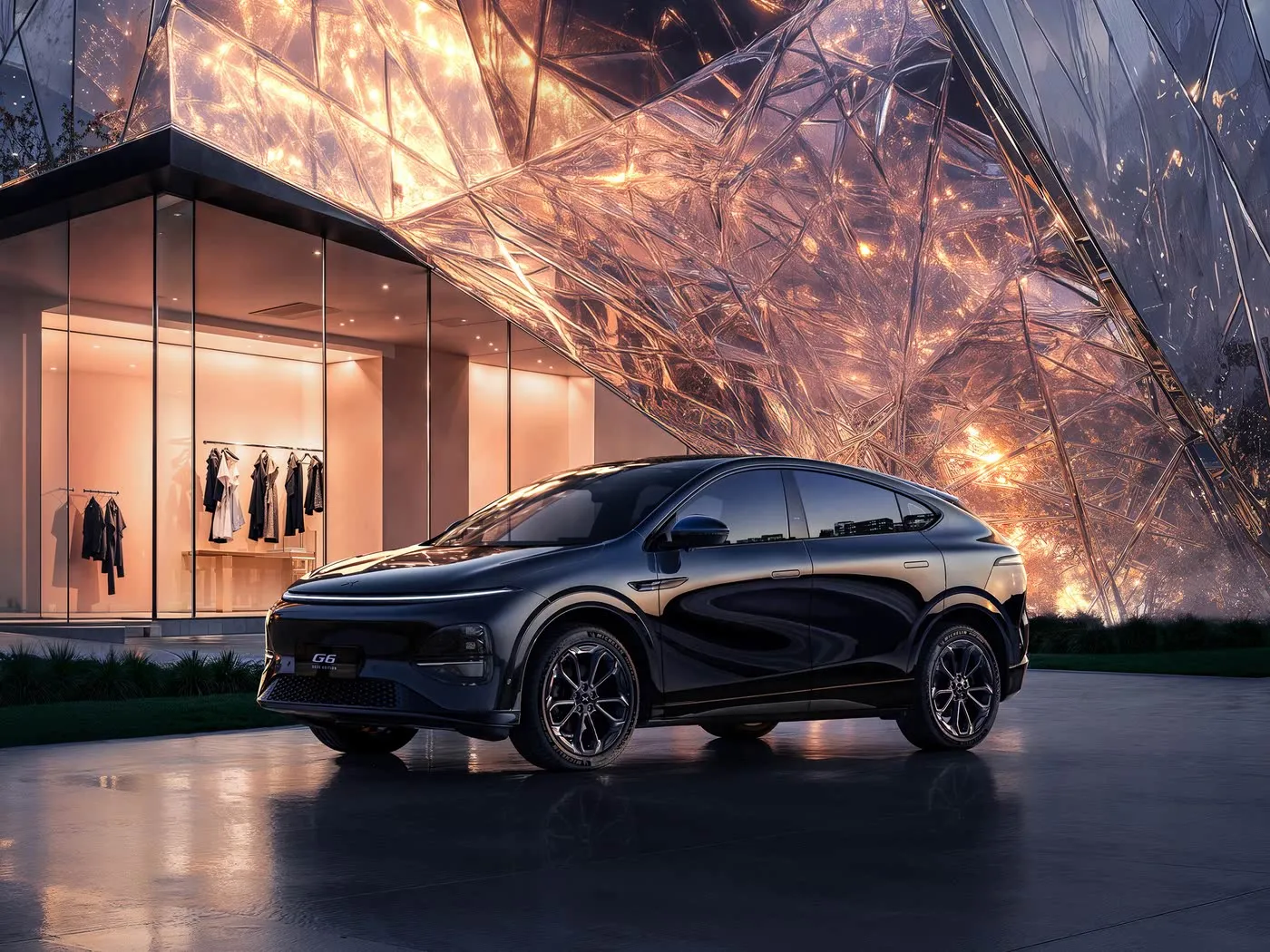 Xpeng G6 Elektriese Mini SUV outomatiese ratkas 4WD-aandrywing met litiumbattery Nuwe energievoertuig linkerstuur Brandstofselenjin EV